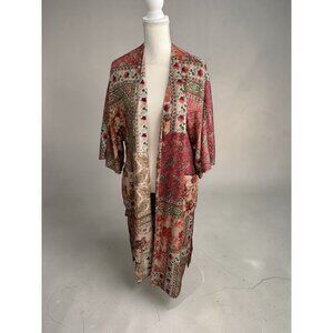 ZARA Reversible Belted Caftan Robe Size Small